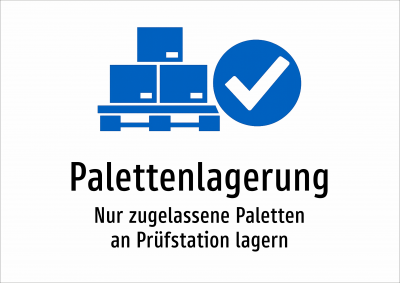 Palettenlagerung - Nur zugelassene Paletten an Prüfstation lagern