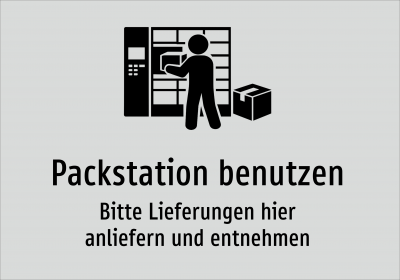 Packstation benutzen - Bitte Lieferungen hier anliefern und entnehmen