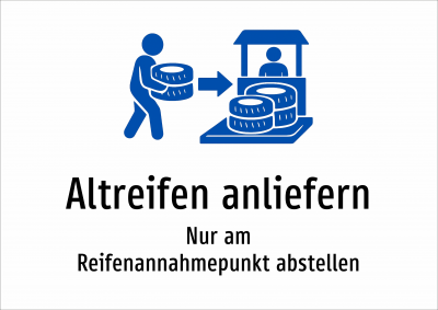 Altreifen anliefern - Nur am Reifenannahmepunkt abstellen