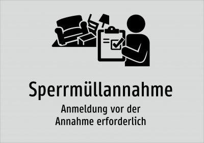 Sperrmüllannahme - Anmeldung vor der Annahme erforderlich