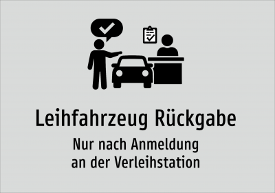 Leihfahrzeug Rückgabe - Nur nach Anmeldung an der Verleihstation
