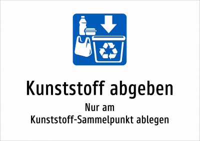 Kunststoff abgeben - Nur am Kunststoff-Sammelpunkt ablegen