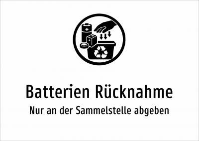 Batterien Rücknahme - Nur an der Sammelstelle abgeben