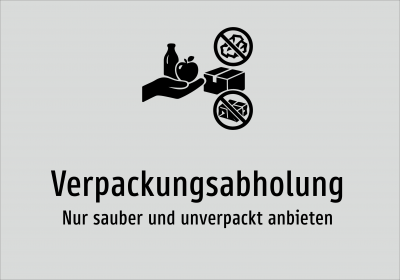Verpackungsabholung - Nur sauber und unverpackt anbieten