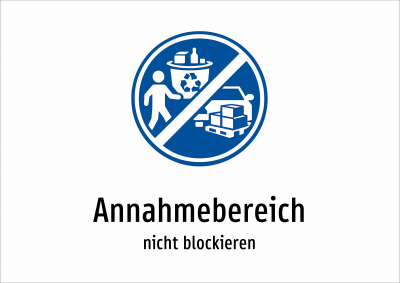 Annahmebereich - nicht blockieren