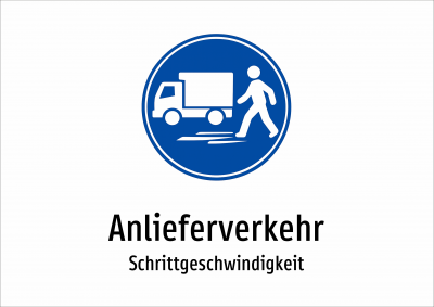Anlieferverkehr - Schrittgeschwindigkeit