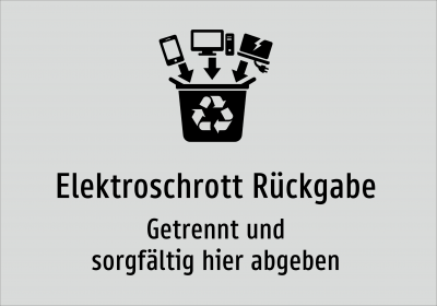 Elektroschrott Rückgabe - Getrennt und sorgfältig hier abgeben