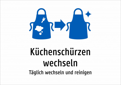 Küchenschürzen wechseln - Täglich wechseln und reinigen
