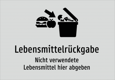 Lebensmittelrückgabe - Nicht verwendete Lebensmittel hier abgeben