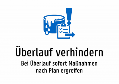 Überlauf verhindern - Bei Überlauf sofort Maßnahmen nach Plan ergreifen