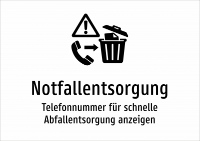 Notfallentsorgung - Telefonnummer für schnelle Abfallentsorgung anzeigen