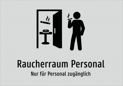 Raucherraum Personal - Nur für Personal zugänglich