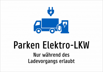 Parken Elektro-LKW - Nur während des Ladevorgangs erlaubt