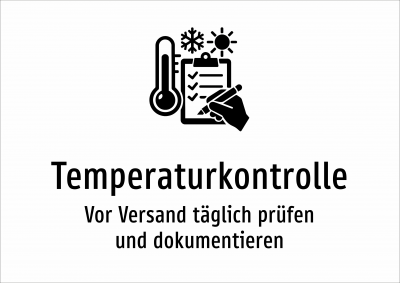 Temperaturkontrolle - Vor Versand täglich prüfen und dokumentieren