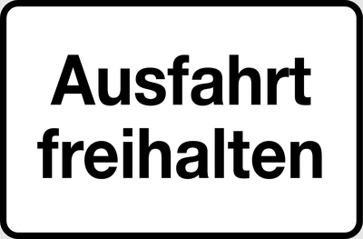 Ausfahrt freihalten 