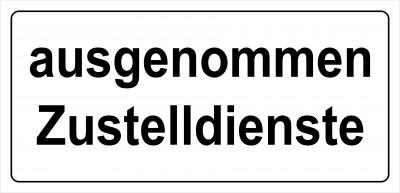 Ausgenommen Zustelldienste 