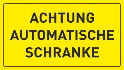 Achtung automatische Schranke