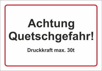 Achtung Quetschgefahr