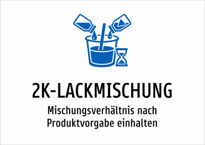 2K-LACKMISCHUNG - Mischungsverhältnis nach Produktvorgabe einhalten
